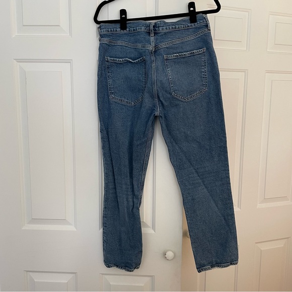 Agolde Blue Straight Leg Jeans - Picture 4 of 7